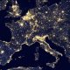 A nighttime view of Europe using the Visible Infrared Imaging Radiometer Suite in seen in a NASA handout